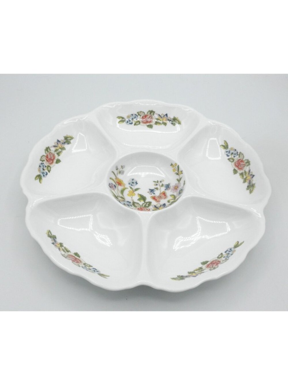 Cottage Garden by Aynsley 1 Piece Chip and Dip Pattern Code: AYONGA